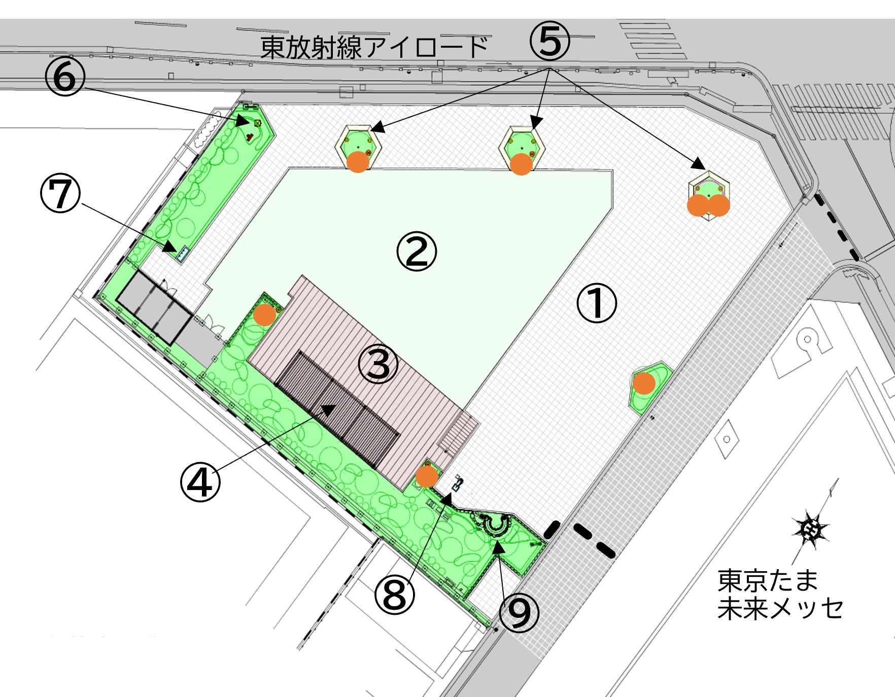 えきまえテラス主な施設・設備 えきまえテラス主な施設・設備