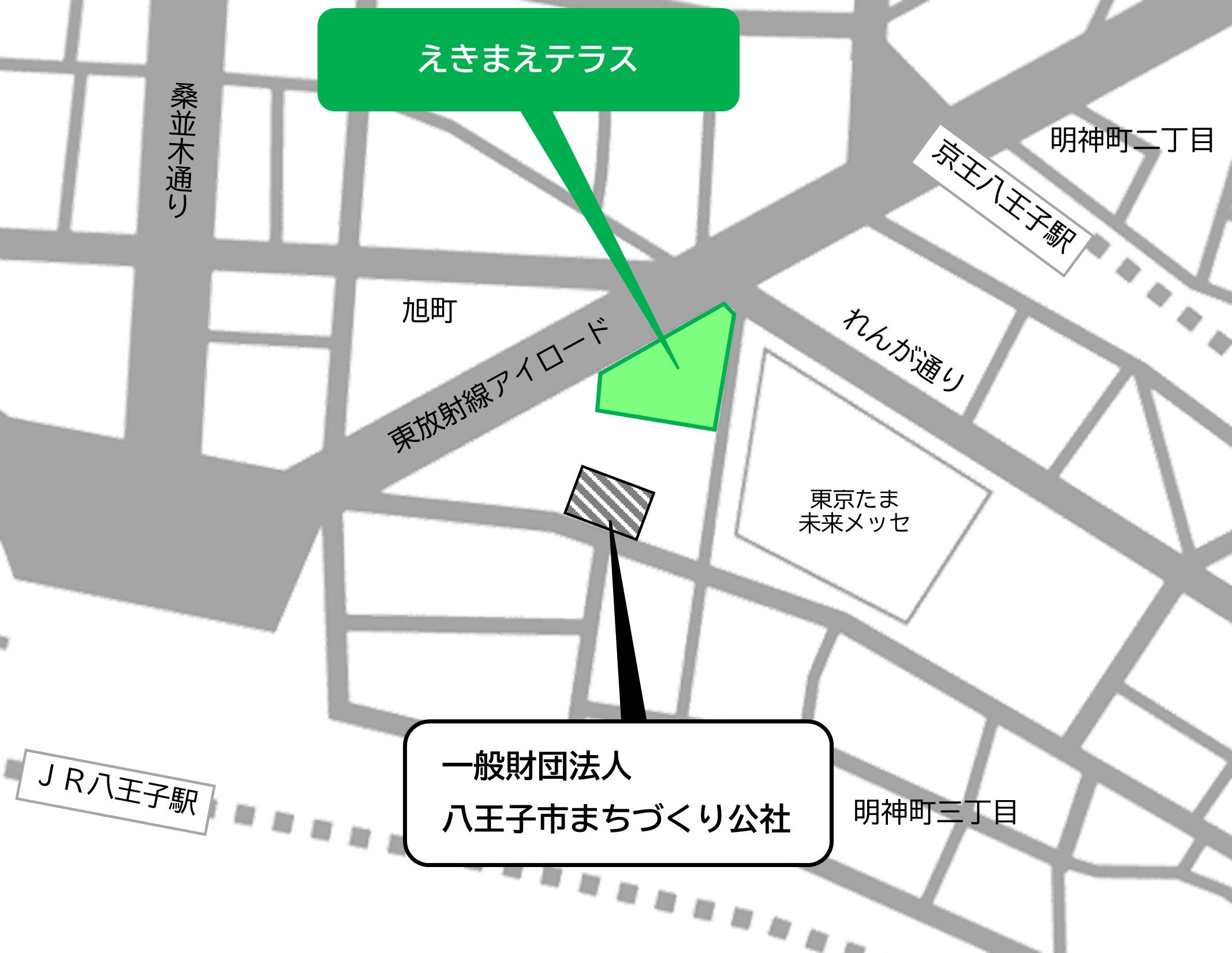 えきまえテラス位置図 えきまえテラス位置図